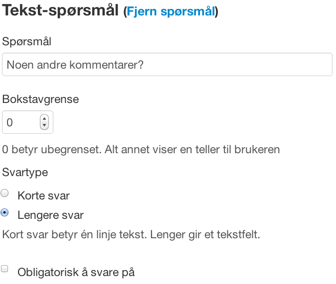 Tekst-spørsmål